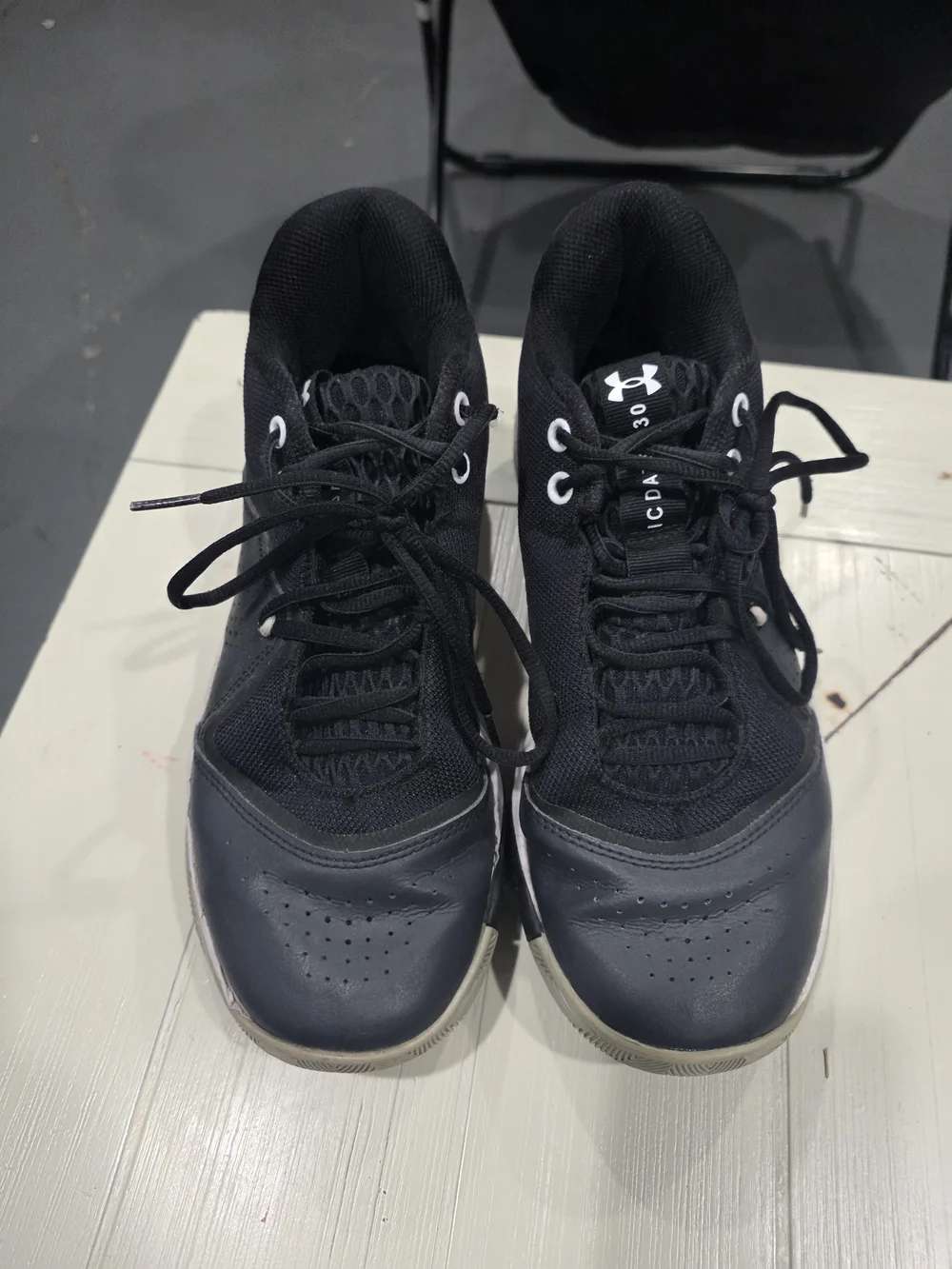 Under Armour Black and White Men's Athletic Shoes